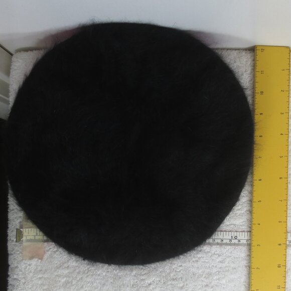 A. Brod Hats Lot of 3 Berets Black Pink Wine Vintage Angora Wool Blend Caps OSM